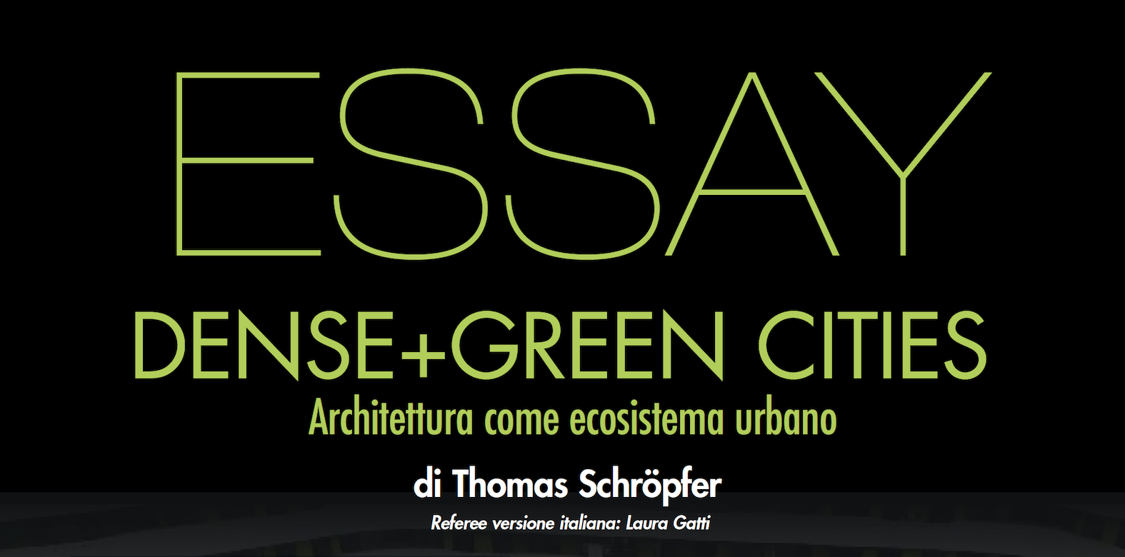 Dense+Green cities
