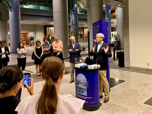 Paul Tange at the book and exhibtion launch at the URA City Gallery in Singapore.