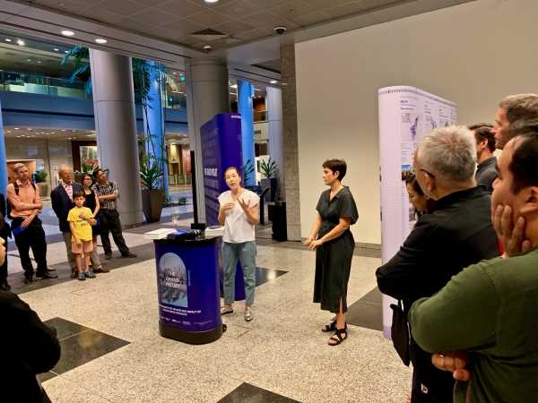 Dr Naomi Hanakata at the book launch in Singapore at the URA City Gallery.