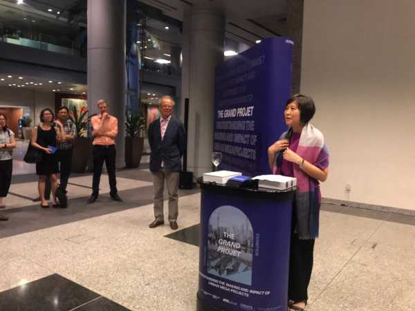 Ms Fun Siew Leng, Chief Urban Designer at the URA at the book and exhibtion launch at the URA City Gallery in Singapore.